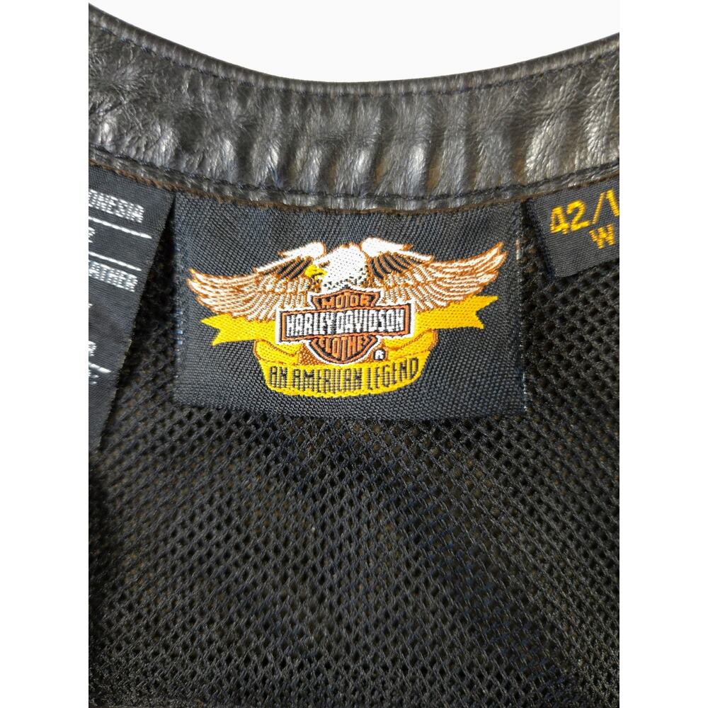 Vintage Harley Davidson Leather & Spandex Victoria Bra Top 42/14 - Picture 10 of 13